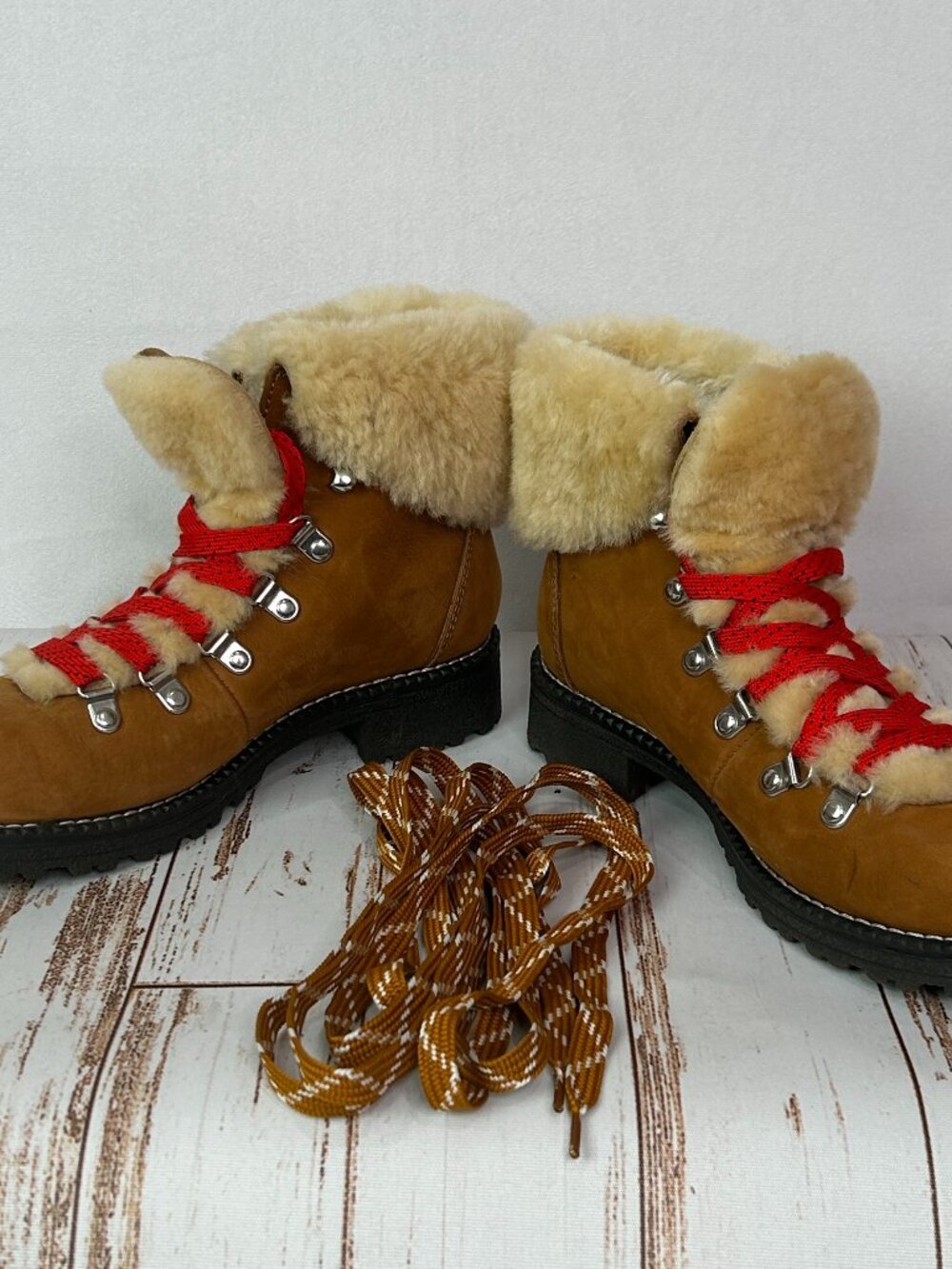 J.Crew Nordic Boots Shearling Lined Suede Hiking Style Style F8444